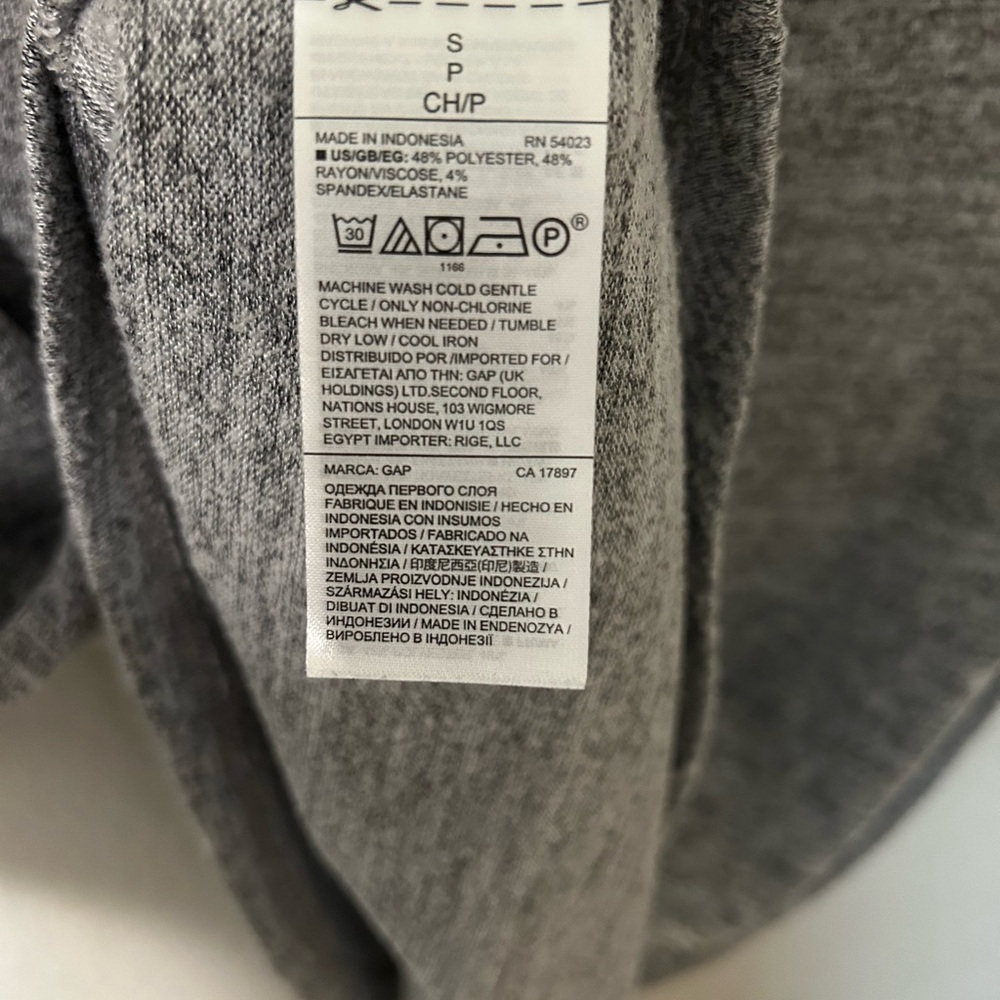 GAP Women's Grey Marl Dolman Sleeve Relaxed Fit Soft Knit T-Shirt Tee Top Size S - Picture 5 of 5